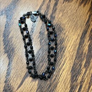 Elegant Black Beaded Bracelet